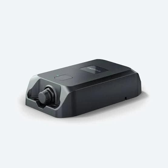 A Geotab IOX-BT Bluetooth asset tracking beacon